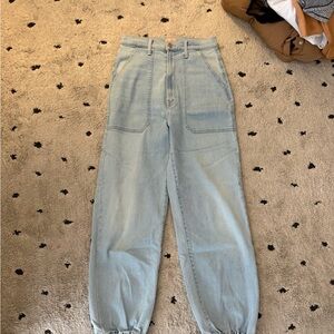MOTHER Light Wash Ankle Jeans